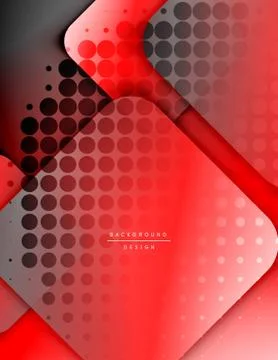 Rounded squares shapes composition geometric abstract background. 3D shadow Illustrazione stock