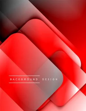 Rounded squares shapes composition geometric abstract background. 3D shadow 스톡 일러스트