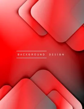 Rounded squares shapes composition geometric abstract background. 3D shadow イラスト素材