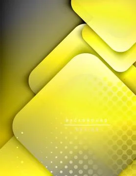 Rounded squares shapes composition geometric abstract background. 3D shadow Illustrazione stock
