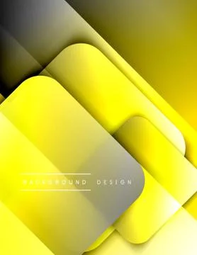 Rounded squares shapes composition geometric abstract background. 3D shadow Illustrazione stock