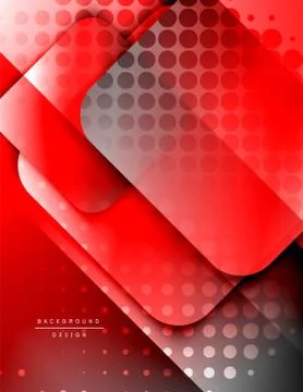 Rounded squares shapes composition geometric abstract background. 3D shadow イラスト素材