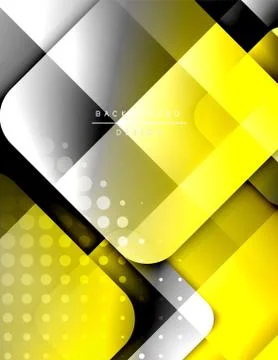 Rounded squares shapes composition geometric abstract background. 3D shadow イラスト素材