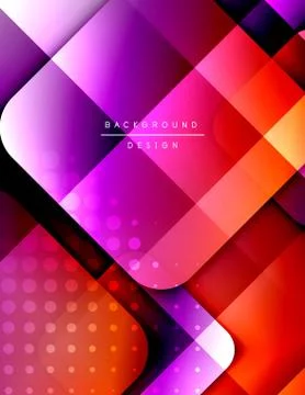 Rounded squares shapes composition geometric abstract background. 3D shadow 스톡 일러스트