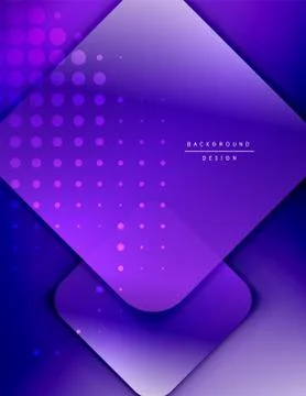 Rounded squares shapes composition geometric abstract background. 3D shadow 스톡 일러스트