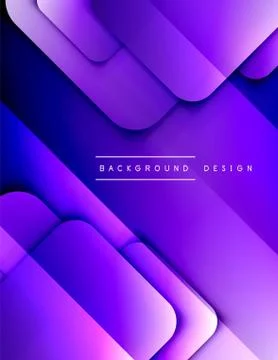 Rounded squares shapes composition geometric abstract background. 3D shadow Illustrazione stock