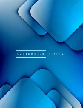 Rounded squares shapes composition geometric abstract background. 3D shadow 스톡 일러스트