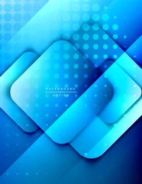 Rounded squares shapes composition geometric abstract background. 3D shadow イラスト素材