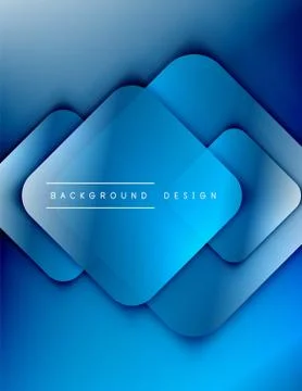 Rounded squares shapes composition geometric abstract background. 3D shadow イラスト素材