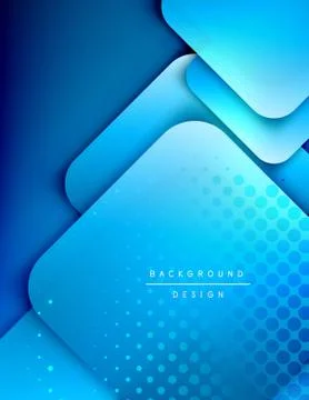 Rounded squares shapes composition geometric abstract background. 3D shadow Illustrazione stock