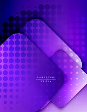 Rounded squares shapes composition geometric abstract background. 3D shadow Stock Illustration