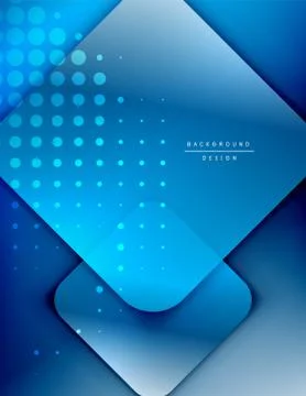 Rounded squares shapes composition geometric abstract background. 3D shadow 스톡 일러스트