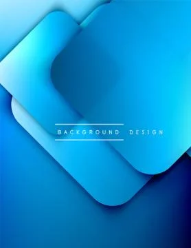 Rounded squares shapes composition geometric abstract background. 3D shadow イラスト素材