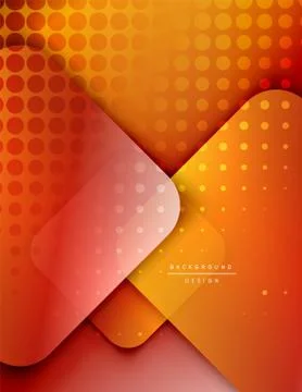 Rounded squares shapes composition geometric abstract background. 3D shadow Illustrazione stock