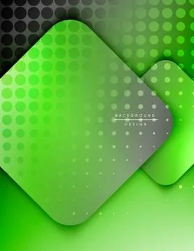 Rounded squares shapes composition geometric abstract background. 3D shadow Illustrazione stock