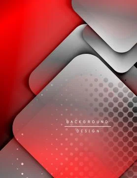 Rounded squares shapes composition geometric abstract background. 3D shadow 스톡 일러스트