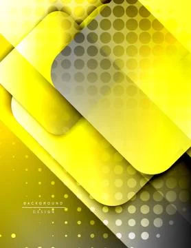 Rounded squares shapes composition geometric abstract background. 3D shadow イラスト素材