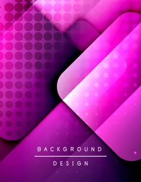 Rounded squares shapes composition geometric abstract background. 3D shadow 스톡 일러스트