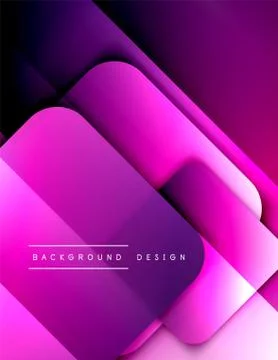 Rounded squares shapes composition geometric abstract background. 3D shadow 스톡 일러스트