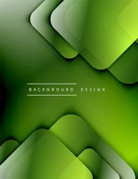 Rounded squares shapes composition geometric abstract background. 3D shadow Illustrazione stock