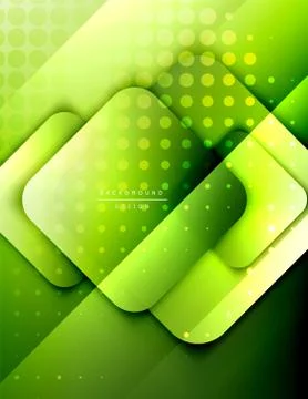 Rounded squares shapes composition geometric abstract background. 3D shadow Stock Illustration