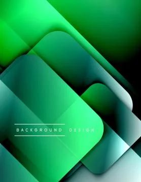 Rounded squares shapes composition geometric abstract background. 3D shadow Illustrazione stock