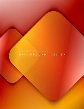 Rounded squares shapes composition geometric abstract background. 3D shadow Illustrazione stock