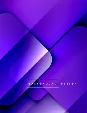 Rounded squares shapes composition geometric abstract background. 3D shadow Illustrazione stock