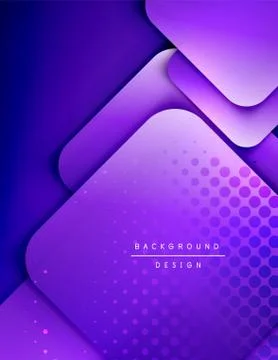 Rounded squares shapes composition geometric abstract background. 3D shadow Illustrazione stock