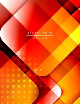 Rounded squares shapes composition geometric abstract background. 3D shadow 스톡 일러스트