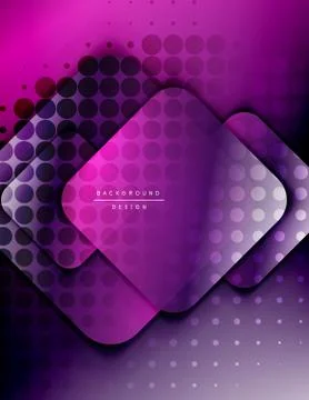 Rounded squares shapes composition geometric abstract background. 3D shadow Illustrazione stock
