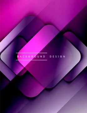 Rounded squares shapes composition geometric abstract background. 3D shadow 스톡 일러스트