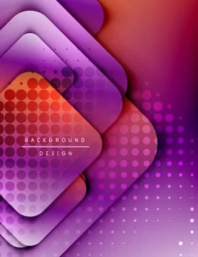 Rounded squares shapes composition geometric abstract background. 3D shadow 스톡 일러스트