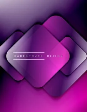Rounded squares shapes composition geometric abstract background. 3D shadow 스톡 일러스트
