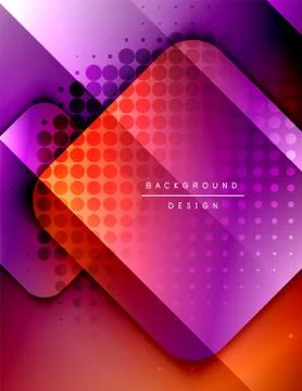 Rounded squares shapes composition geometric abstract background. 3D shadow 스톡 일러스트