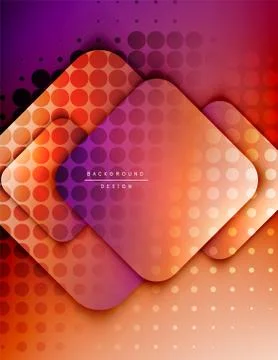 Rounded squares shapes composition geometric abstract background. 3D shadow 스톡 일러스트