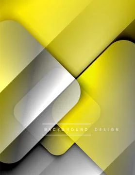 Rounded squares shapes composition geometric abstract background. 3D shadow Illustrazione stock