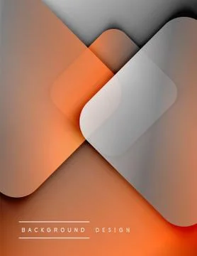 Rounded squares shapes composition geometric abstract background. 3D shadow 스톡 일러스트