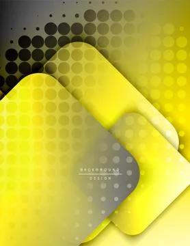 Rounded squares shapes composition geometric abstract background. 3D shadow 스톡 일러스트