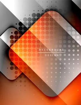 Rounded squares shapes composition geometric abstract background. 3D shadow イラスト素材