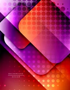 Rounded squares shapes composition geometric abstract background. 3D shadow イラスト素材