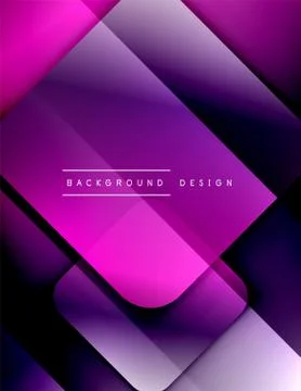 Rounded squares shapes composition geometric abstract background. 3D shadow Illustrazione stock