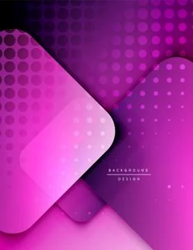 Rounded squares shapes composition geometric abstract background. 3D shadow 스톡 일러스트