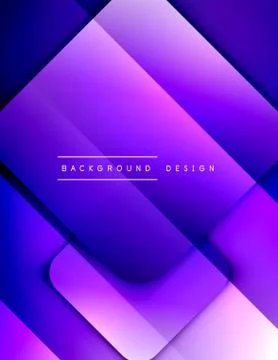 Rounded squares shapes composition geometric abstract background. 3D shadow Illustrazione stock