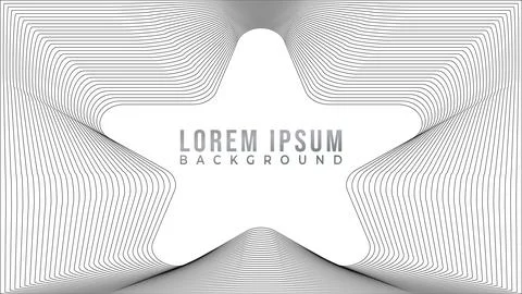 Rounded Star Frame Concept, Abstract Wave Line Background Design Vector, Mo.. 스톡 일러스트