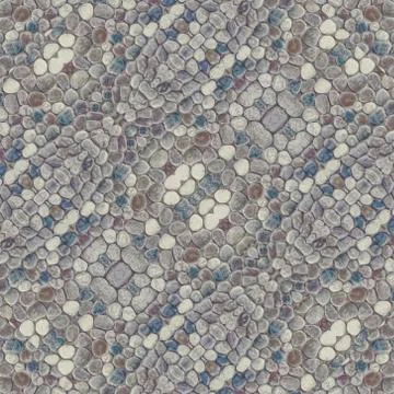 Rounded Stones Motif Pattern Stock Illustration