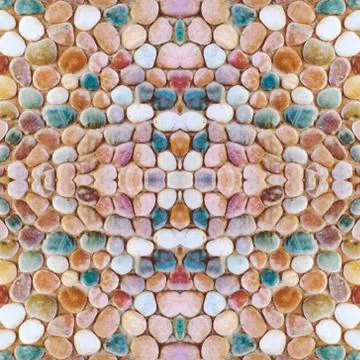 Rounded Stones Motif Seamless Pattern Illustrazione stock