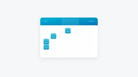 Rounded Teal Maintenance Schedule Calendar Icon with Glowing Blue Date High.. Видео 346202315