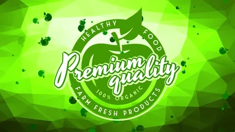 Rounded trademark for ranch premium quality healthy pure healthful nurture on Stock Footage 130601538