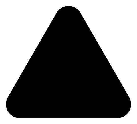 Rounded Triangle Flat Icon Vector Stock Illustration